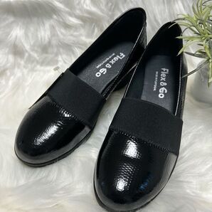 お値引き Flex&Go フラットシューズ 23cm ブラック ポルトガル製 新品