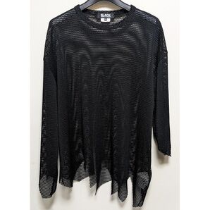 BLACK COMME des GARCONS 23SS アシンメトリーポリメッシュカットソー XXL 新古品 コムデギャルソン