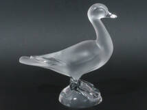 【値下げ交渉有り】 Lalique ラリック フロステッド クリスタル Standing Duck 大型 鴨 フィギュリン_画像2