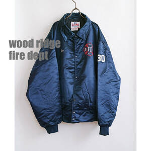 [ rare ]USA made GAME SPORTSWEAR/ nylon blouson /XXL/ new * jersey -./ fire fighting department / badge /teka embroidery / hot rod / car / actual place thing / stadium jumper /