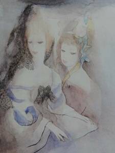 Art hand Auction Laurencin, LAS DOS MUJERES, Versión extranjera súper rara razonada, Nuevo con marco Envío gratis, mega, cuadro, pintura al óleo, retrato