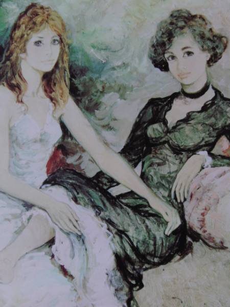 B·夏洛瓦, 两个人, 日本未发行/限量艺术书, 带框免运费, 耀西, 绘画, 油画, 肖像