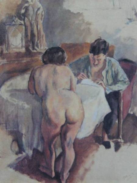 Jules Pascin, PEINTRE, Versión extranjera súper rara razonada, Nuevo con marco, mega, cuadro, pintura al óleo, retrato