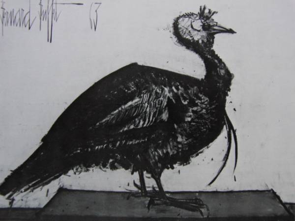 伯纳德·布菲特, 火鸡, 来自一本罕见的艺术书籍, 全新高品质带框, 免运费, 玛卡, 绘画, 油画, 自然, 山水画