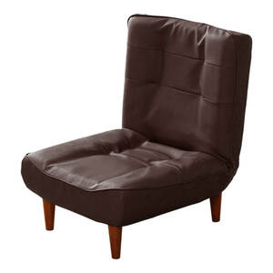 1 seater high back sofa (PVC leather ) low sofa also, pocket coil use,3 -step reclining made in Japan SH-07-CMY1P-BR Brown 