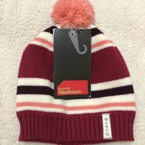 ★ Новый тег канадский бренд Westbeach West Beach логотип шляпа Beanie Hat Hat Pink Wool Canada Ski Snowboard