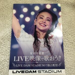 ★新品 未使用 非売品 安室奈美恵 クリアファイル LIVE DAM STADIUM 限定品 LIVE DAM 第一興商