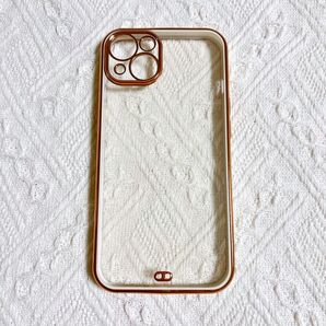 iPhone 13 ケース クリア アイフォン13 ケース クリア ゴールドフレーム 透明 TPU素材