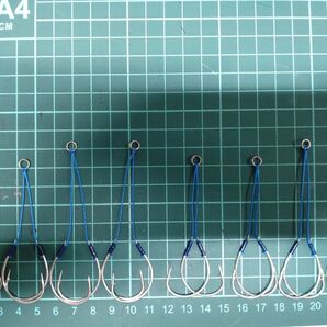 シーフロアコントロール ジャムフックライト4/0使用 アシストフック8組セット ジギング 中深海 サクラマス