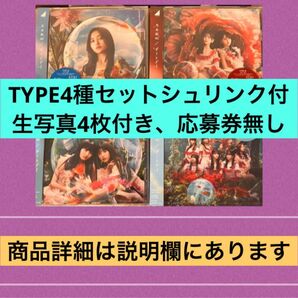 乃木坂46 チートデイ TYPEA.B.C.Dセット生写真付、応募券なし