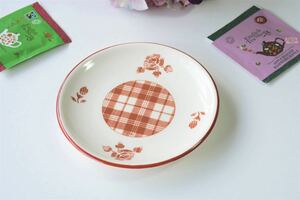 マニー エトフモチーフ　ローズ　プレートS デザート 取皿 インテリア 陶器 未使用