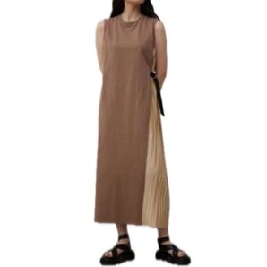 AZUL BY MOUSSY サイドプリーツワンピース ブラウン 未使用 タグ付き