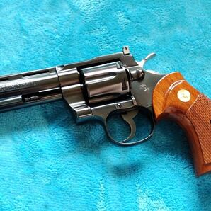 タナカ製 コルトパイソン 4inch ブルーイングプロップカスタム 純正木製グリップ