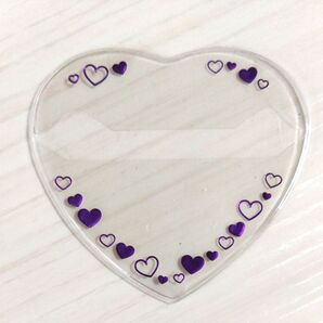 AGF限定 アニメイトガールズフェスティバル限定 コアデ 缶バッジカバー ハート柄 パープル 紫 推し缶バッジ