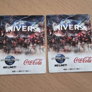 USJ ユニバーサルスタジオジャパン コカコーラ ココイチステッカー 2枚 東海3県限定 カレーハウスCoCo壱番屋