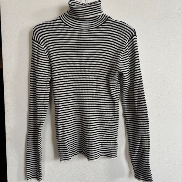 tiptop タートルネック 長袖 カットソー リブカットソー ボーダー Mサイズ