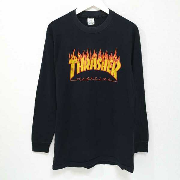 即決 L 80s THRASHER スラッシャー FLAME ロンT Tシャツ BELTON VINTAGE USA製