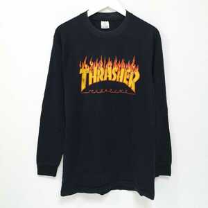 即決 L 80s THRASHER スラッシャー FLAME ロンT Tシャツ BELTON VINTAGE USA製