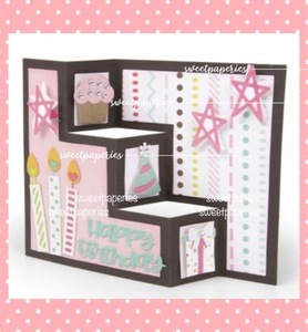  large 81 birthday card candle cupcake Star hat ribbon birthday step card cutting da Ida ikatto tool 