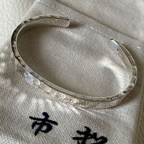 市松silver 980製 silver 5mm四角バングル