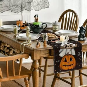 テーブルランナー ハロウィン 秋 カボチャ オバケ パーティー
