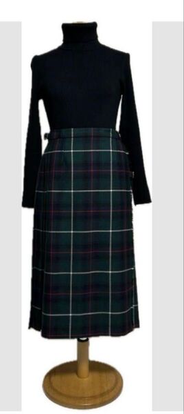 GLEN NEVIS グレンネイビス チェック 巻きスカート プリーツ