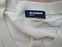 JIL SANDER NAVYイエロー系シルク混ニットセーターXL(M前後相当)美品　ジルサンダー_画像4