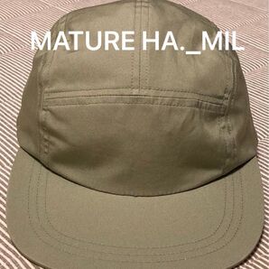 マチュアーハ ミル MATURE HA._MIL ジェットキャップ コットン セージ 日本製 ユニセックス