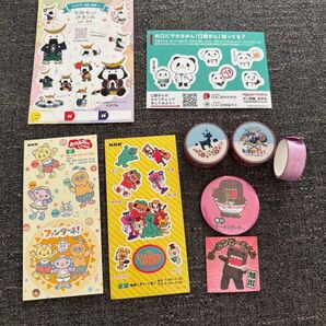 NHK おかあさんといっしょ どーもくん 楽天パンダ シール ステッカー マスキングテープ 缶バッジ まとめ売り セット売り