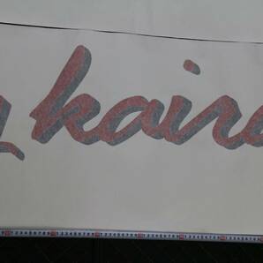 トミーカイラ サイドデカール 影文字レッド&チャコール 新品未使用 レア商品 Tommykaira emblem NEW GT-R インプレッサ スカイライン 1枚の画像3