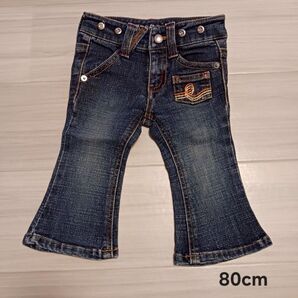 【ベビー服】80cm フレアパンツ カラフル刺繍