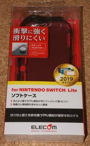 ◇新品◇SWITCH.ELECOM・Nintendo Switch Lite専用 透明ソフトケース ブラック