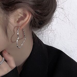 ループピアス ハート 大きいピアス 韓国アクセサリー フープ