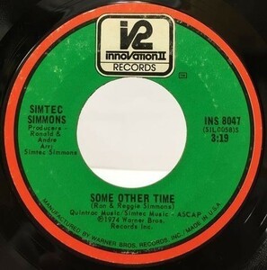 SIMTEC SIMMONS/SOME OTHER TIME シングルレコード