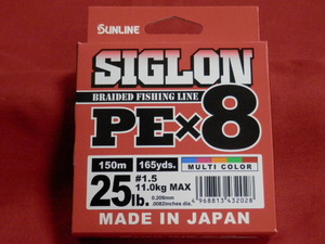  tax included / postage 150 jpy *si Glo n/25LB(1.5 number )/150m[ lure ]SIGLON PE×8 SUNLINE( Sunline ) bargain!