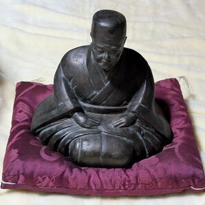 昭和レトロ 千利休之像 茶道 置物【レア】