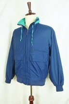 80'sUSA古着 PACIFIC TRAIL 裏地フリース ビンテージ ナイロンジャケット size20 SM相当 紺 アウトドア ブルゾン レトロ アメリカ 韓国製_画像1