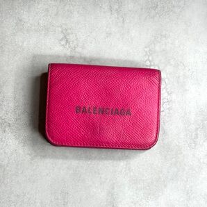 BALENCIAGA バレンシアガ / キャッシュミニウォレット 三つ折り財布 ミニ財布 ピンク CASH キャッシュ
