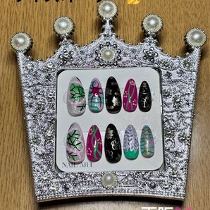 【再販】キャラクターモチーフネイル 鬼滅の刃 栗花落カナヲ イメージ 人気 アニメ 映画 無限城 再販 人気キャラ 推し 推し活