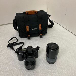 ミノルタ MINOLTA カメラ　レンズ　/ 〆3Xi ZOOMxi 0.8m 2.6ft 28-80mm 1:4（22）-5.6 AF ZOOM 75-300mm F4.5(32)-5.6 レンズ