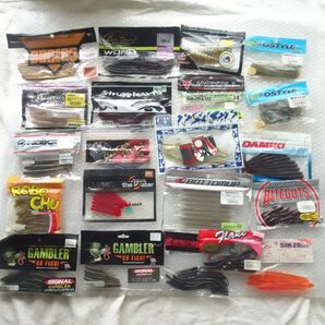 安い! バス釣りワームまとめ売りセット 中古21パックセット レア 懐かしワーム