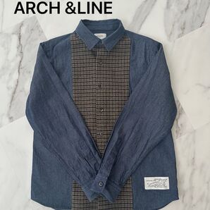 ARCH &LINE シャツ 秋冬 ツイード 復刻 デニム