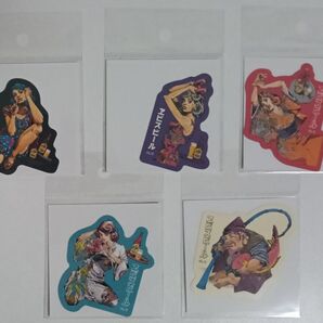 荒木飛呂彦 エビスビール エビス 荒木 美人画 ビール ステッカー 恵比須様 5種 ジョジョ JOJO ジャンプ