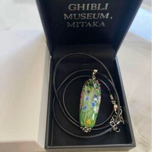 ジブリ美術館 とんぼ玉 トトロ ネックレス(縦)