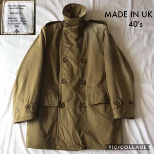 美品 40'sスペシャルビンテージ WWⅡ イギリス軍 リーファージャケット マッキーノコート jakets reefer ジープコートbritish army VINTAGE