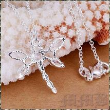 [PENDANT NECKLACE] Silver Plated Five CZ Dragonfly ファイブ クリスタル CZ シルバー トンボ ペンダント ネックレス 【送料無料】_画像2