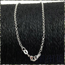 [NECKLACE] 925 Sterling Silver Plated Round Link Rolo ラウンド 丸アズキ チェーン シルバー ネックレス 2.5x710mm (6.5g) 【送料無料】_画像2