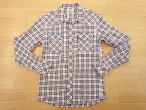  Hollywood Ranch Market * check pattern western shirt 1(S)*c