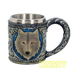 Lone Wolf tongue card ( beer mug ) 400ml / mug also! / WOLF / oo kami/./ Wolf /..../ TANKARD