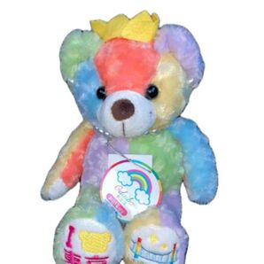 お土産 クマ ぬいぐるみ 東京 レインボーカラー 王冠
